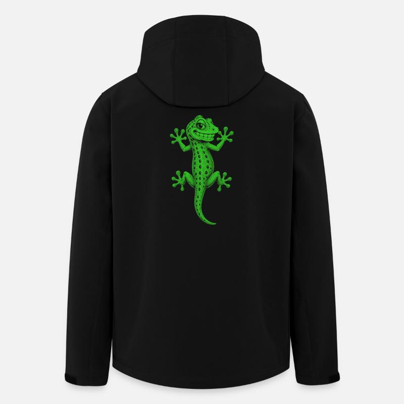 Gecko - Recycelte Männer Softshell-Jacke von Stanley/Stella - Schwarz