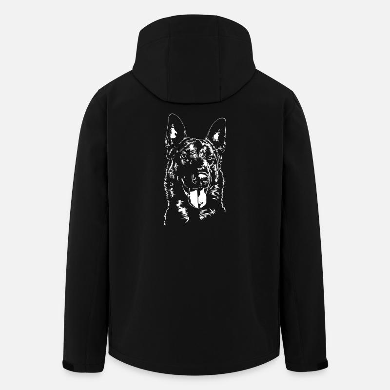 Belgischer Malinois Portrait Hund Hunde Wilsigns - Recycelte Männer Softshell-Jacke von Stanley/Stella - Schwarz