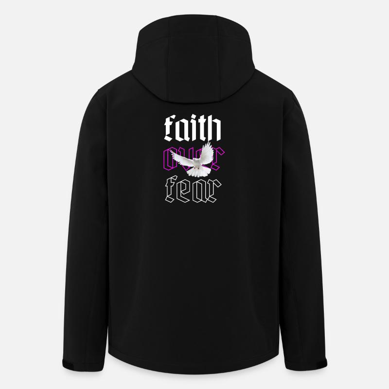 Faith over fear - Men’s Recycled Softshell Jacket by Stanley/Stella - black