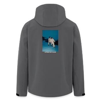Couple de skieurs élégants dans un paysage enneigé - Veste softshell homme en polyester recyclé Stanley/Stella - noir - Dos - AI Model Male 185 light (185cm)