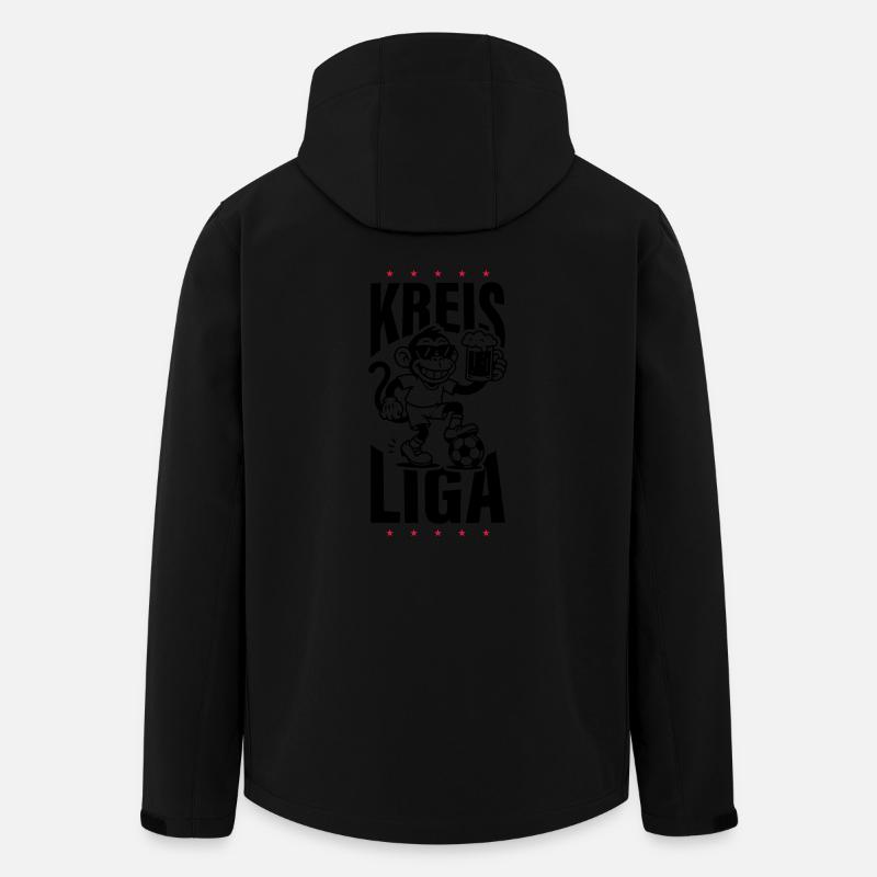 Bier Affe Kreisliga - Recycelte Männer Softshell-Jacke von Stanley/Stella - Schwarz