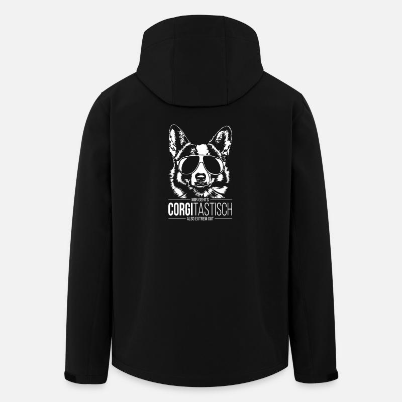 CORGITASTISCH Welsh Corgi Hundespruch Hunde - Recycelte Männer Softshell-Jacke von Stanley/Stella - Schwarz