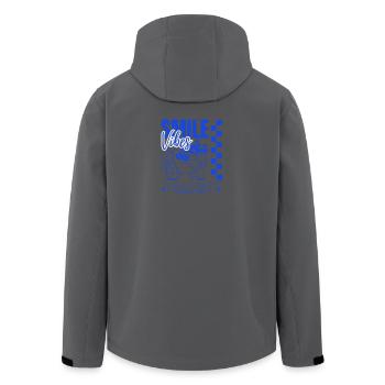 Lebendige Smile Vibes Illustration - Recycelte Männer Softshell-Jacke von Stanley/Stella - Schwarz - Hinten - AI Model Male 185 light (185cm)