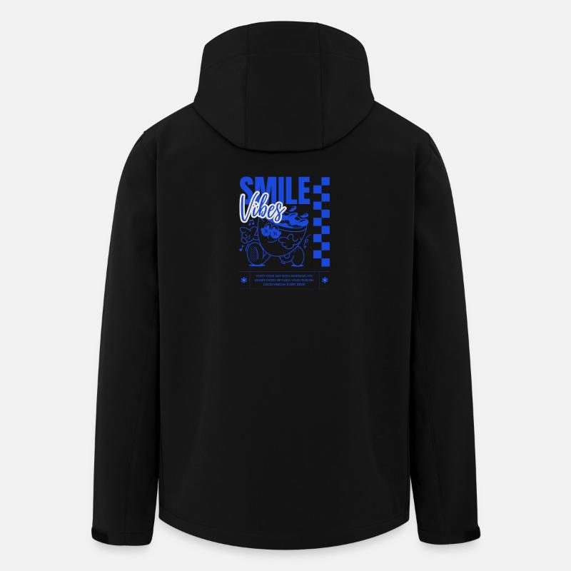Lebendige Smile Vibes Illustration - Recycelte Männer Softshell-Jacke von Stanley/Stella - Schwarz