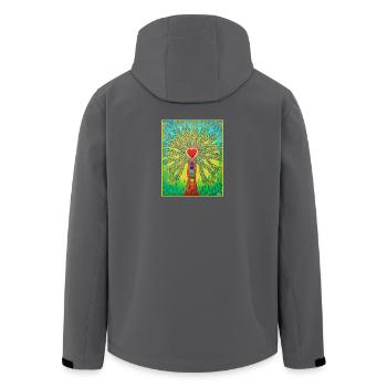 Lebensbaum Lebensenergie - Sonja von Staden - Veste softshell homme en polyester recyclé Stanley/Stella - noir - Dos - AI Model Male 185 light (185cm)