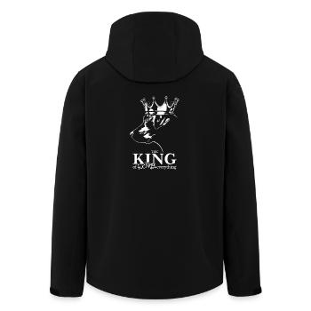Labrador King of everything Labbi Dogs Wilsigns - Men’s Recycled Softshell Jacket by Stanley/Stella - black - Back - AI Model Male 185 light (185cm)