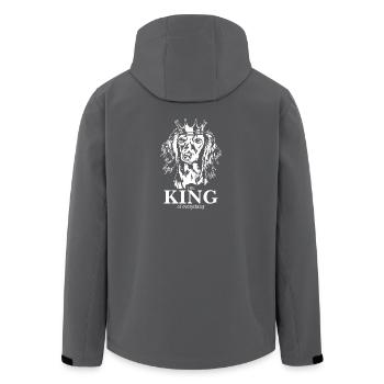 Langhaardackel King of everything Spruch Hunde - Recycelte Männer Softshell-Jacke von Stanley/Stella - Anthrazit - Hinten - AI Model Male 185 light (185cm)
