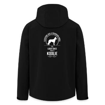 Koolie Ange Gardien Chien Chien Wilsigns - Veste softshell homme en polyester recyclé Stanley/Stella - noir - Dos - AI Model Male 185 light (185cm)
