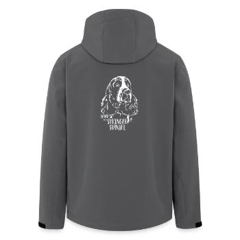 Loved by a Springer Spaniel Hund Hunde Wilsigns - Recycelte Männer Softshell-Jacke von Stanley/Stella - Anthrazit - Hinten - AI Model Male 185 light (185cm)