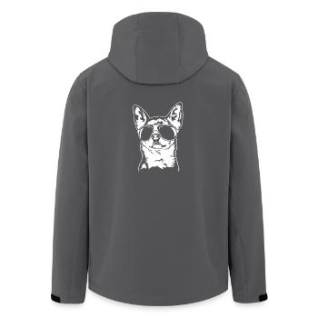 Chihuahua Cool with Sunglasses Dogs Wilsigns - Men’s Recycled Softshell Jacket by Stanley/Stella - black - Back - AI Model Male 185 light (185cm)