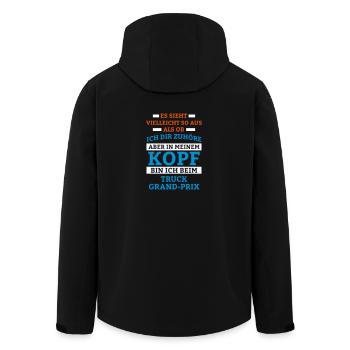 Truck-Grand-Prix Sportart - Recycelte Männer Softshell-Jacke von Stanley/Stella - Schwarz - Hinten - AI Model Male 185 light (185cm)