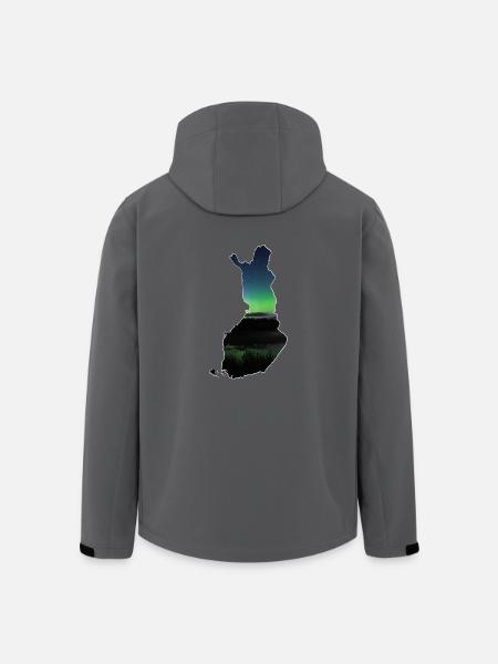 The map of Finland - Men’s Recycled Softshell Jacket by Stanley/Stella - black