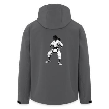 Karate Girl Fighter - Martial Arts Sports Sticker - Recycelte Männer Softshell-Jacke von Stanley/Stella - Anthrazit - Hinten - AI Model Male 185 light (185cm)