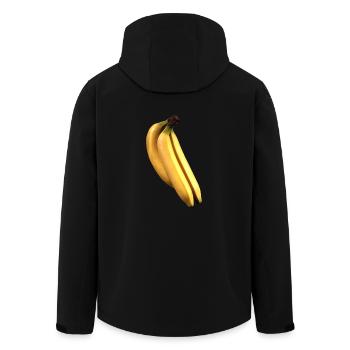 banana banana fruit veggie vegetables fruits87 - Men’s Recycled Softshell Jacket by Stanley/Stella - black - Back - AI Model Male 185 light (185cm)