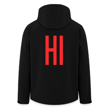 Hi - Recycelte Männer Softshell-Jacke von Stanley/Stella - Schwarz - Hinten - AI Model Male 185 light (185cm)