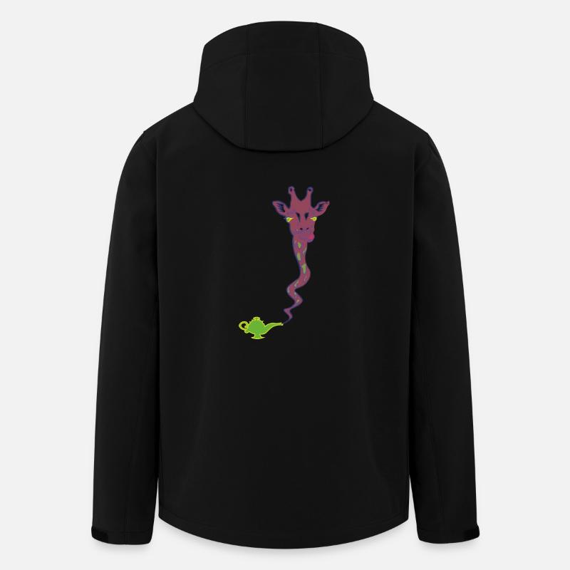 Wunderaffe - Wunderlampe mit Giraffe Geschenk - Recycelte Männer Softshell-Jacke von Stanley/Stella - Schwarz