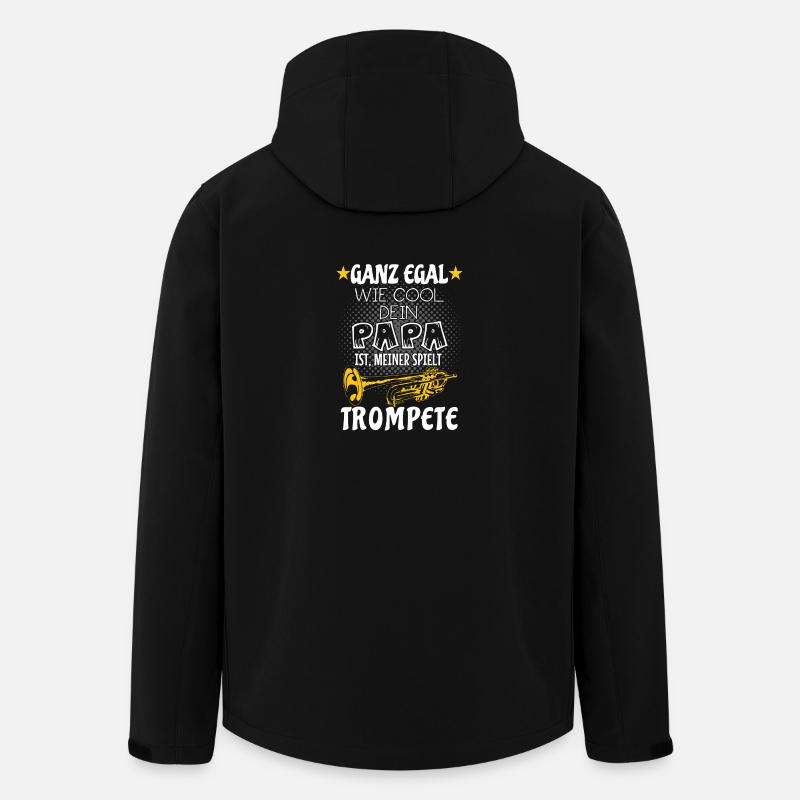 Trompete - Mein Papa spielt Trompete - T-Shirt - Recycelte Männer Softshell-Jacke von Stanley/Stella - Schwarz