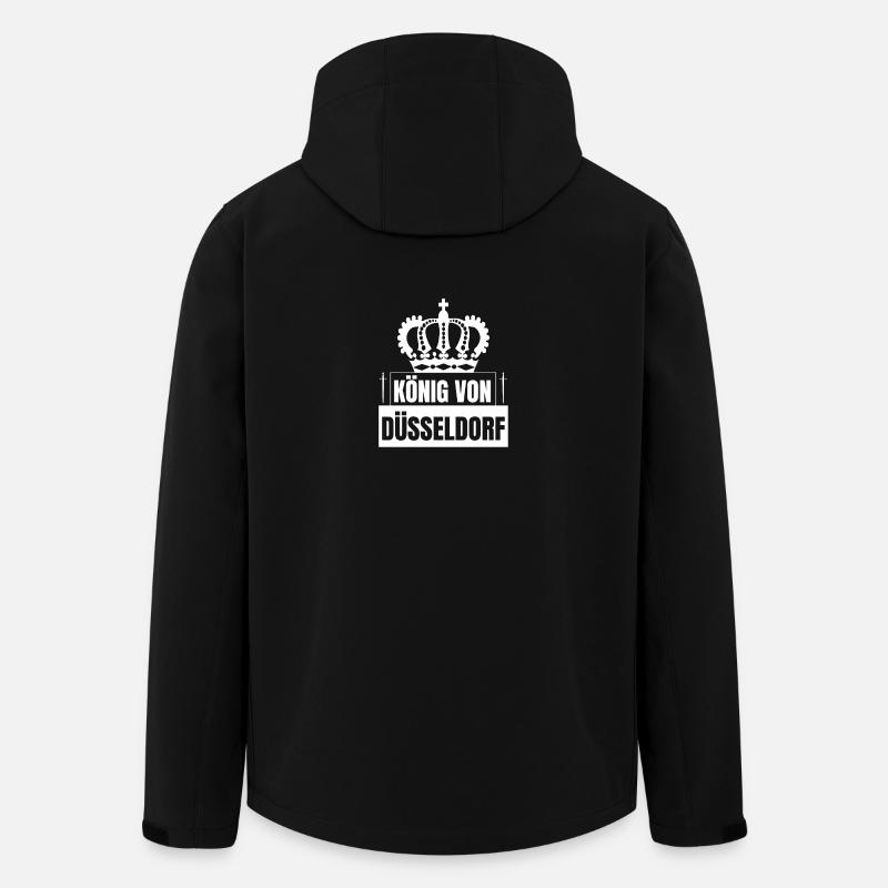 Stadt Düsseldorf - König von Düsseldorf - Recycelte Männer Softshell-Jacke von Stanley/Stella - Schwarz