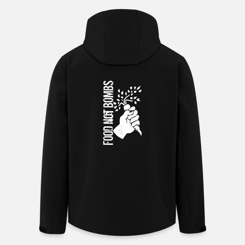 Food not Bombs - Men’s Recycled Softshell Jacket by Stanley/Stella - black