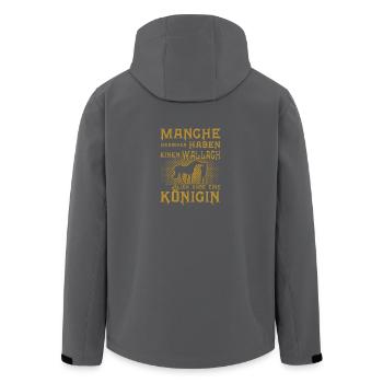 Mein Königen - Recycelte Männer Softshell-Jacke von Stanley/Stella - Schwarz - Hinten - AI Model Male 185 light (185cm)