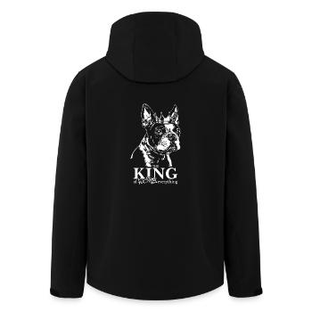 BOSTON TERRIER King Hundespruch Hunde Wilsigns - Recycelte Männer Softshell-Jacke von Stanley/Stella - Schwarz - Hinten - AI Model Male 185 light (185cm)