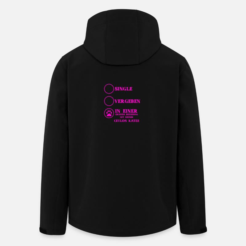 Beziehung Katzen liebe CEYLON KATZE - Recycelte Männer Softshell-Jacke von Stanley/Stella - Schwarz