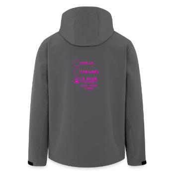 Beziehung Katzen liebe KHAO MANEE KATZE - Recycelte Männer Softshell-Jacke von Stanley/Stella - Schwarz - Hinten - AI Model Male 185 light (185cm)