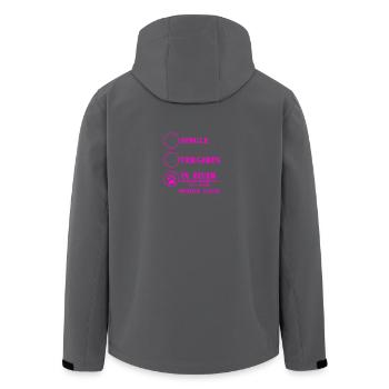 Beziehung Katzen liebe SOKOKE KATZE - Recycelte Männer Softshell-Jacke von Stanley/Stella - Schwarz - Hinten - AI Model Male 185 light (185cm)