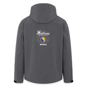Heimat Prinzessinnen kommen BOSNIEN - Recycelte Männer Softshell-Jacke von Stanley/Stella - Schwarz - Hinten - AI Model Male 185 light (185cm)