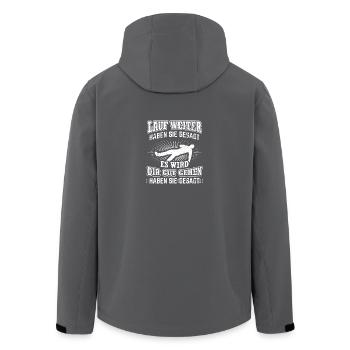 Laufen Läufer Lauf Shirt T-Shirt Hab Sie Gesagt - Recycelte Männer Softshell-Jacke von Stanley/Stella - Schwarz - Hinten - AI Model Male 185 light (185cm)