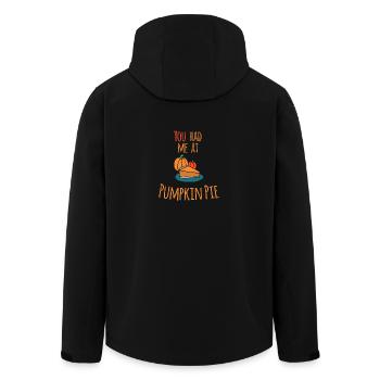 You had me at Pumpkin Pie - Happy Halloween - Men’s Recycled Softshell Jacket by Stanley/Stella - black - Back - AI Model Male 185 light (185cm)