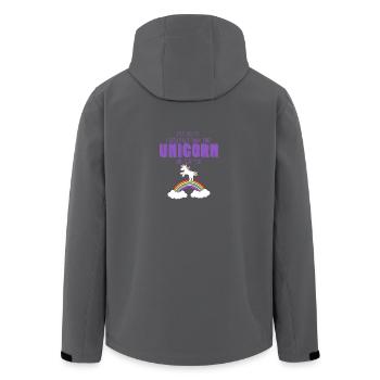 Unicorn: Moi? Fou? Je devrais Get Down Cette licorne - Veste softshell homme en polyester recyclé Stanley/Stella - noir - Dos - AI Model Male 185 light (185cm)