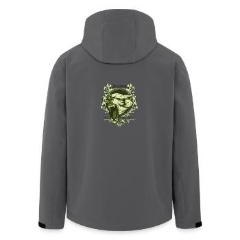 insignia wolf canis lupus - Recycelte Männer Softshell-Jacke von Stanley/Stella - Schwarz - Hinten - AI Model Male 185 light (185cm)