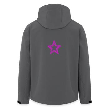 Star pink - Star Shirts - Men’s Recycled Softshell Jacket by Stanley/Stella - black - Back - AI Model Male 185 light (185cm)