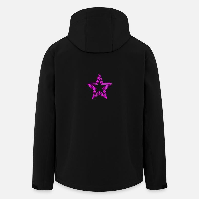 Star pink - Star Shirts - Men’s Recycled Softshell Jacket by Stanley/Stella - black