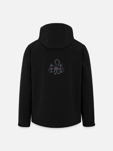 Cat Joystick - Men’s Recycled Softshell Jacket by Stanley/Stella - black