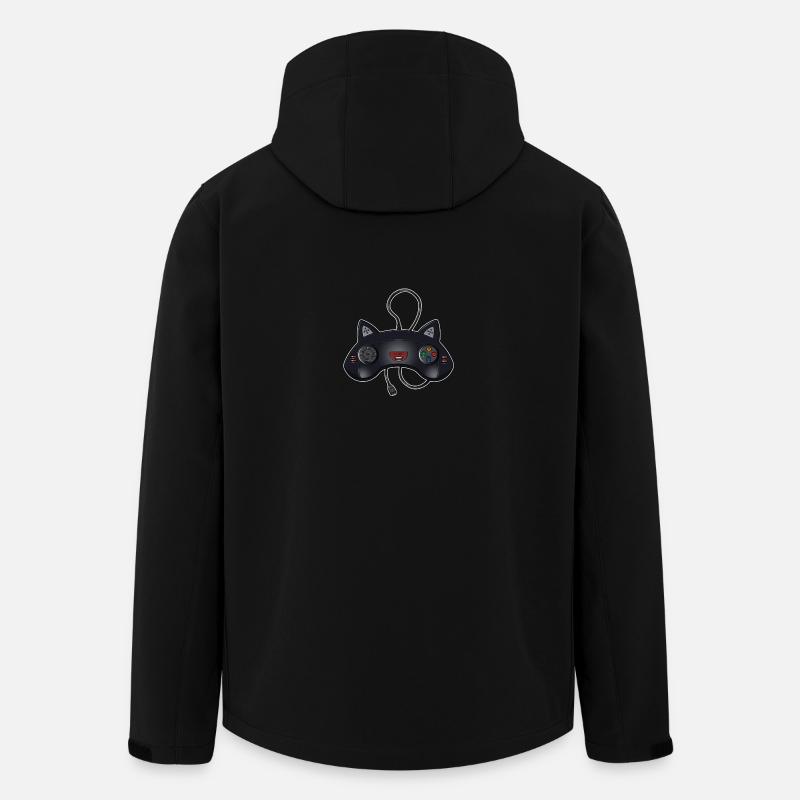 Katzen-Joystick - Recycelte Männer Softshell-Jacke von Stanley/Stella - Schwarz