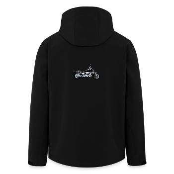 Vintage moto - Veste softshell homme en polyester recyclé Stanley/Stella - noir - Dos - AI Model Male 185 light (185cm)