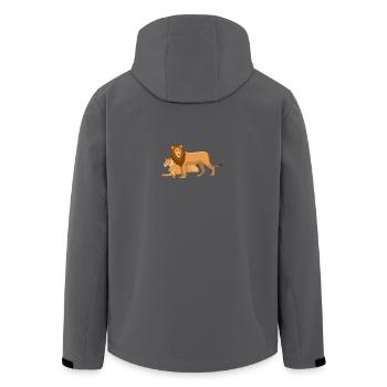 lion loewe cat katze africa afrika sphinx95 - Recycelte Männer Softshell-Jacke von Stanley/Stella - Schwarz - Hinten - AI Model Male 185 light (185cm)