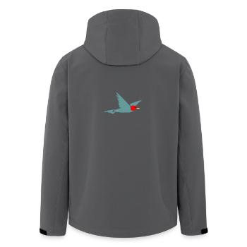b i r d382 - Recycelte Männer Softshell-Jacke von Stanley/Stella - Schwarz - Hinten - AI Model Male 185 light (185cm)