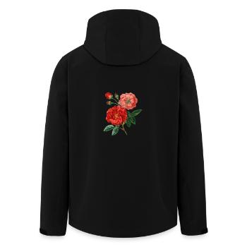 Roses Plant - Men’s Recycled Softshell Jacket by Stanley/Stella - black - Back - AI Model Male 185 light (185cm)