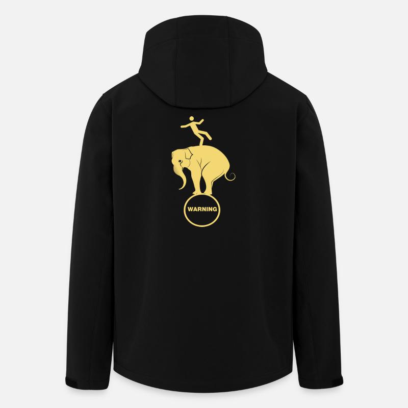 L’éléphant et le ballanging humain - Veste softshell homme en polyester recyclé Stanley/Stella - noir