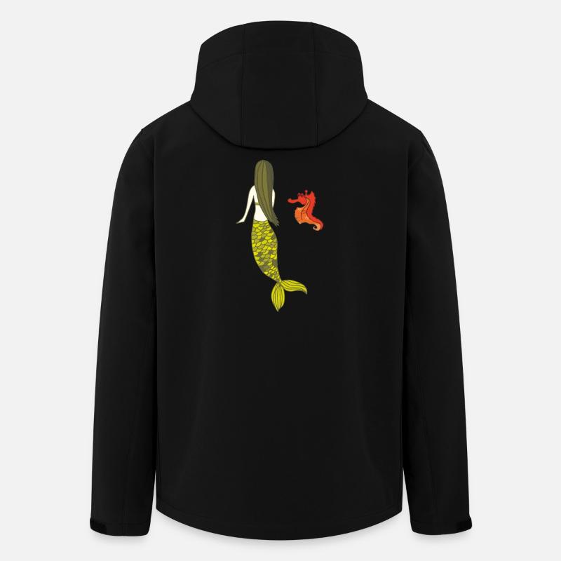 meerjungfrau date mit seepferdchen - Recycelte Männer Softshell-Jacke von Stanley/Stella - Schwarz