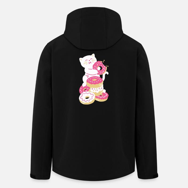 Donuts Katze Donut - Recycelte Männer Softshell-Jacke von Stanley/Stella - Schwarz