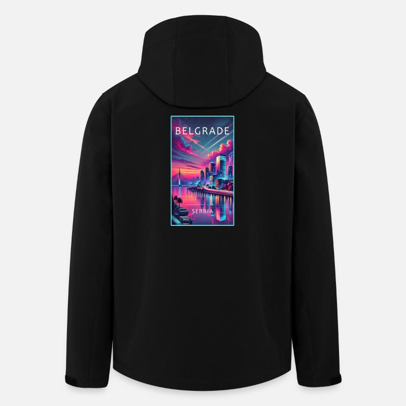 Belgrad Serbien Stadt Design - Recycelte Männer Softshell-Jacke von Stanley/Stella - Schwarz