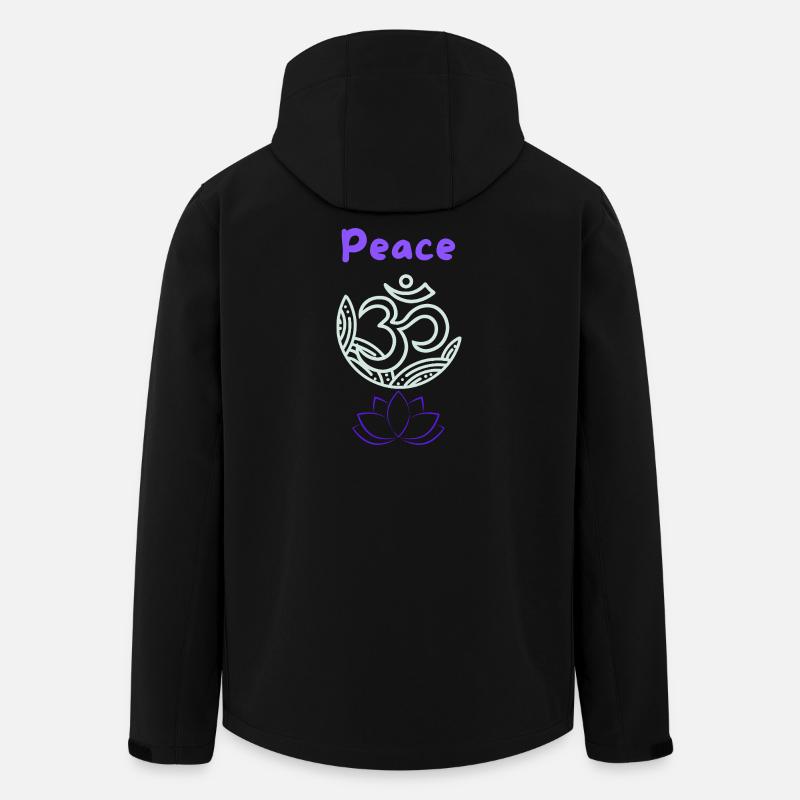 Peace - Recycelte Männer Softshell-Jacke von Stanley/Stella - Schwarz
