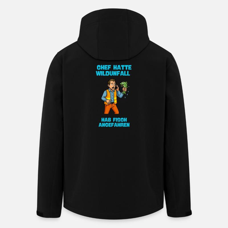 Chef Hatte Wildunfall Fisch Angefahren - Recycelte Männer Softshell-Jacke von Stanley/Stella - Schwarz