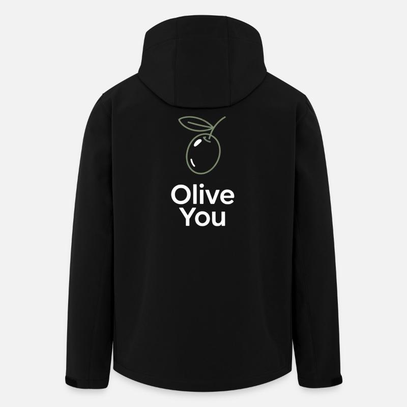 Olive You – Clean Minimal - Men’s Recycled Softshell Jacket by Stanley/Stella - black