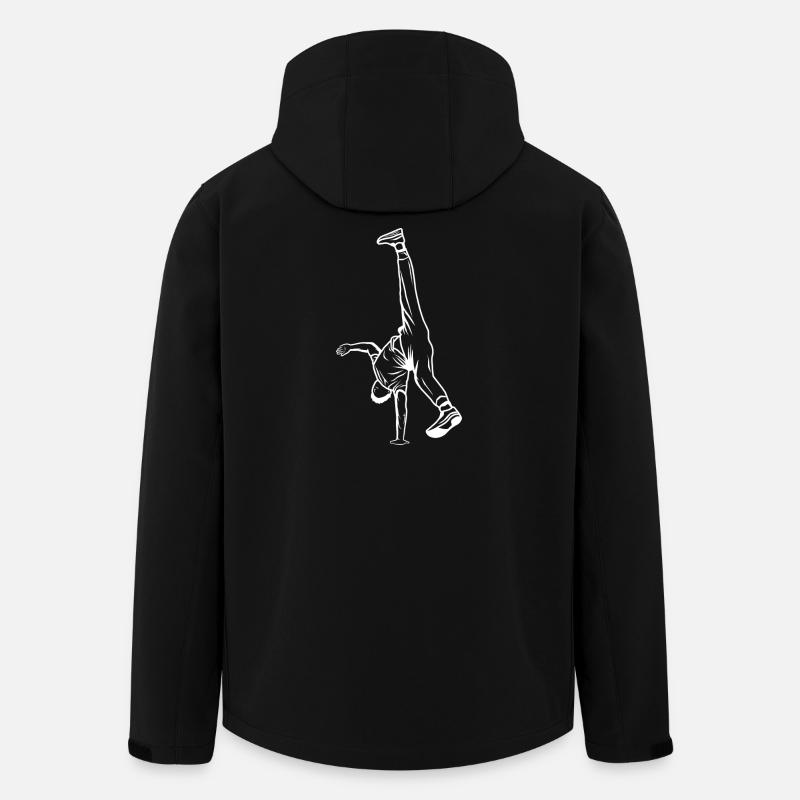 Dessin de B Boy - Veste softshell homme en polyester recyclé Stanley/Stella - noir