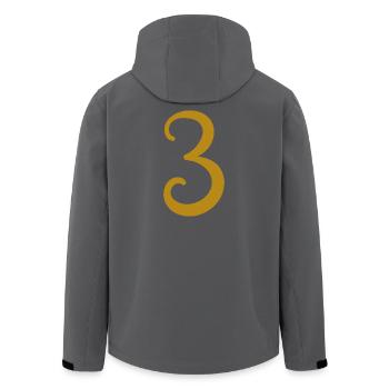 3 - Recycelte Männer Softshell-Jacke von Stanley/Stella - Schwarz - Hinten - AI Model Male 185 light (185cm)